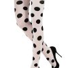 Donna Emilio Cavallini | Collant Pois Grande Bicolore Bianco Ottico/Nero