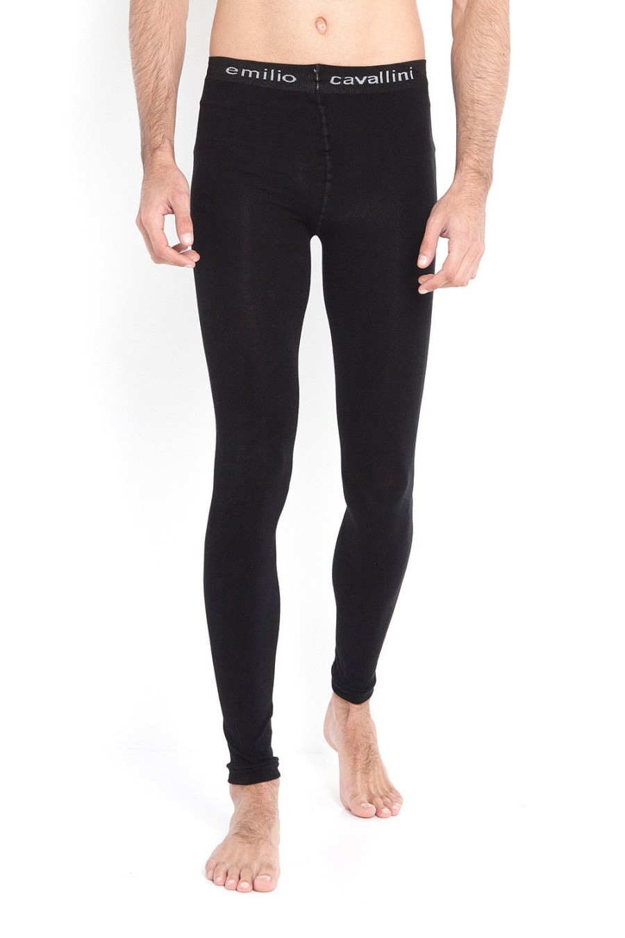 Uomo Emilio Cavallini | Leggings Classico Nero